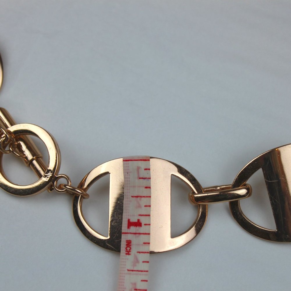 A/W Rose Gold Metal Round Linked Belt - Picture 4 of 8